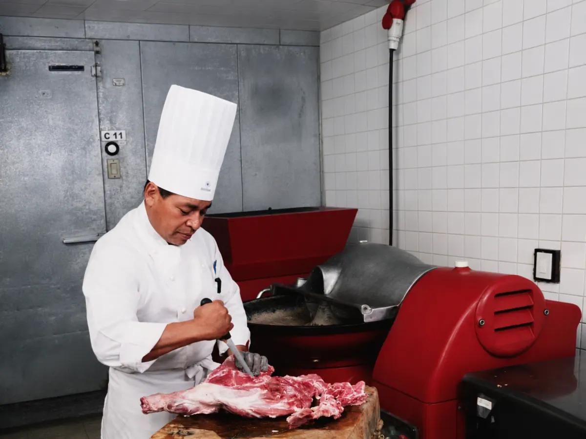 Selección y deshuesado de carne en planta profesional